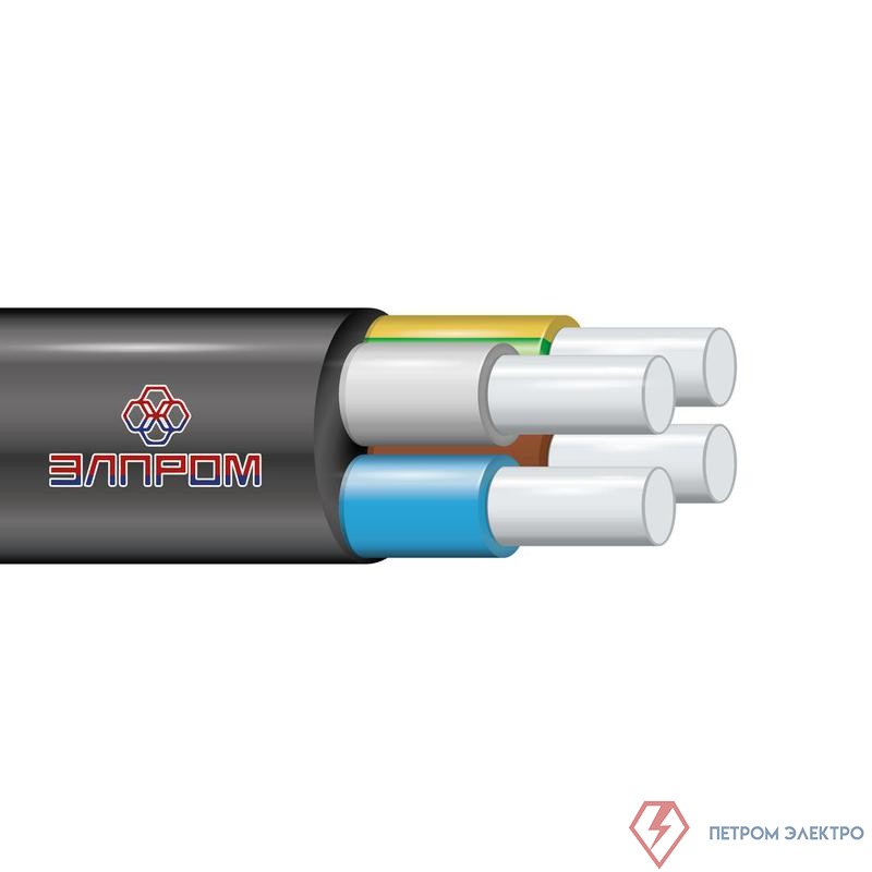 Кабель АВВГ 4х2.5 ОК 0.66кВ Ч (м) ЭЛПРОМ НТ000002619