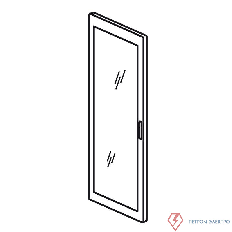 Дверь для шкафов XL3 4000 (выгн. остекл.) H=725мм Leg 020564