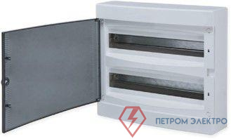 Щит распределительный навесной Unix 2х18мод. IP41 прозр. дверь PROxima EKF ux-2x18-n