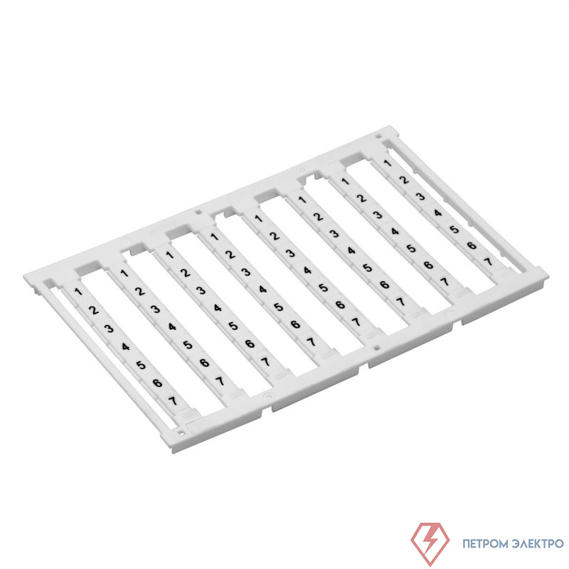 Маркировка для клемм ширина 5мм узкая для клемм Push-in бел. без надписей 1шт = карта из 96 маркеров (уп.10шт) DKC NUPUTUK-5F