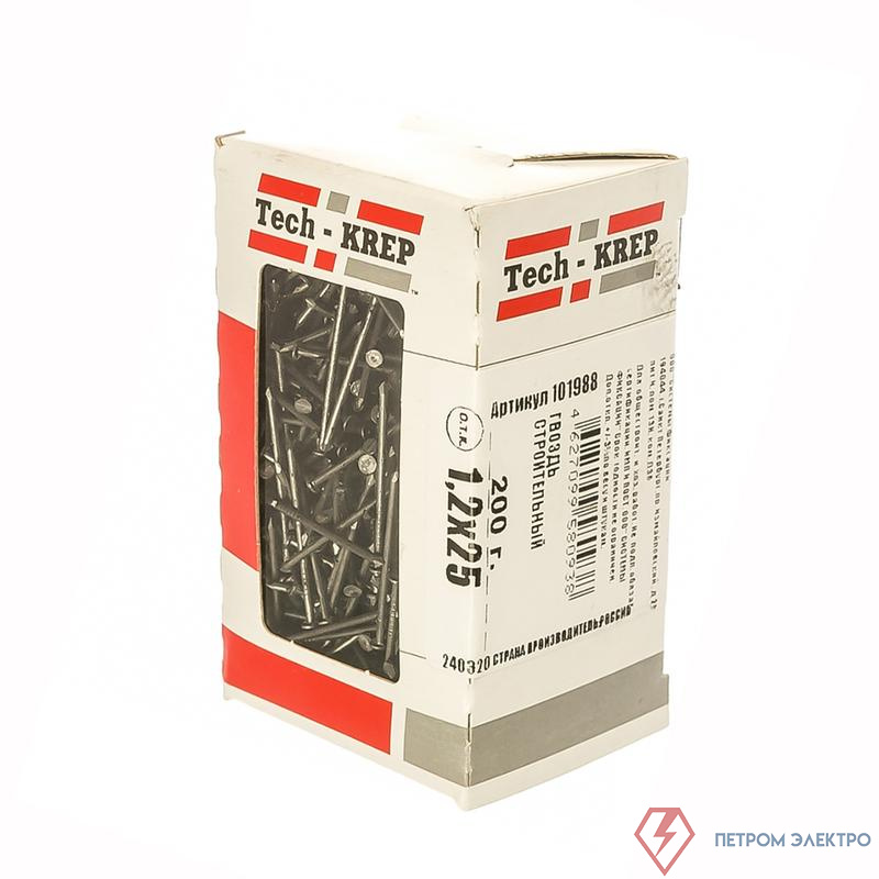 Гвоздь строительный 1.2х25 (уп.0.2кг) Tech-Krep/Zitar 101988