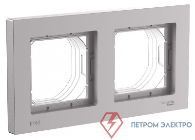 Рамка 2-пост. AtlasDesign Aqua IP44 алюм. SE ATN440302