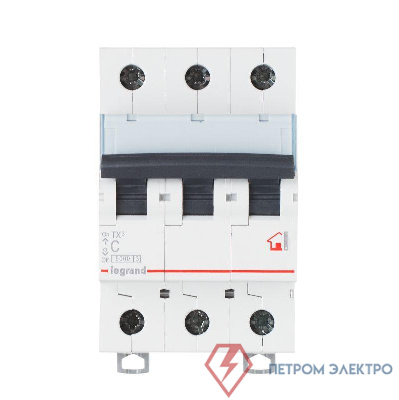 Выключатель автоматический модульный 3п C 32А 10кА TX3 6000 3мод. 400В Leg 403947