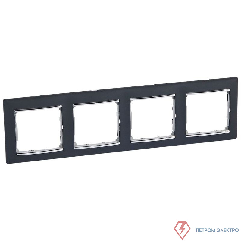 Рамка 4-м СП Valena IP20 ноктюрн./сер. штрих (DIY-упак.) IEK 696741