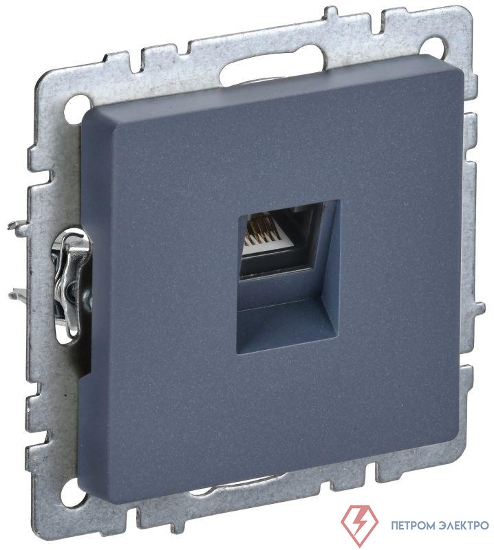 Розетка компьютерная СП RJ45 кат.6 BRITE РК11-БрМ механизм маренго IEK BR-K10-2-K35