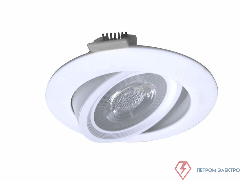 Светильник светодиодный Downlight RR 9Вт 180-265В 4000К кругл. поворотн. панель бел. КОСМОС KDownRR9W4000K