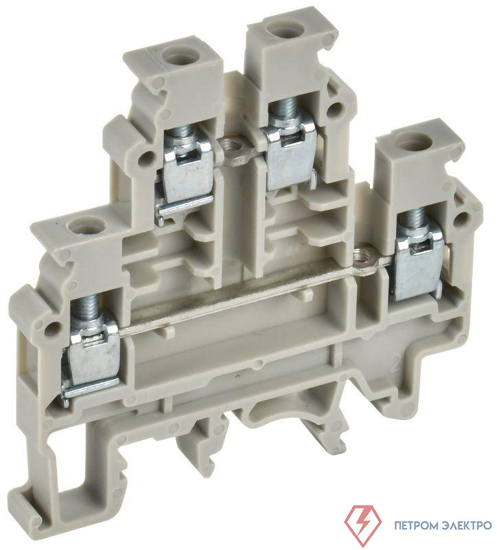 Колодка клеммная CTS-ML 2 ур. 4кв.мм сер. IEK YCT13-00-2-K03-004
