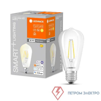 Лампа светодиодная SMART+ Filament Edison Dimmable 60 5.5Вт E27 LEDVANCE 4058075528277