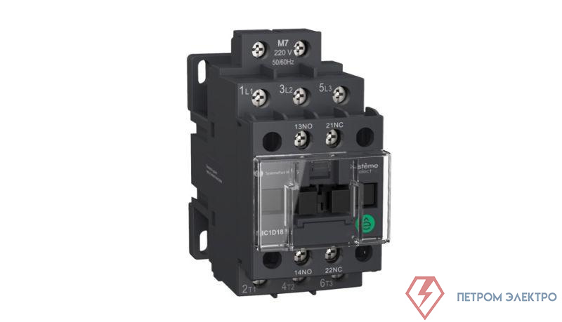 Контактор MC1D 3п 18А кат. 380В AC 1НО+1НЗ SE MC1D18Q7