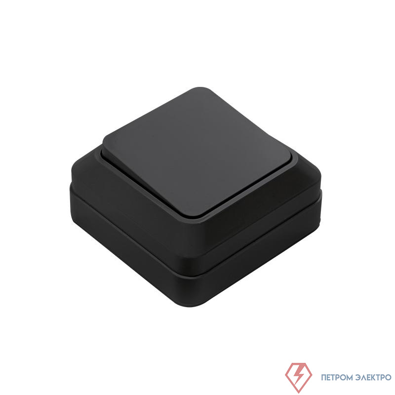 Выключатель 1-кл. BOLLETO накладной 7021B черн. IN HOME 4690612061016