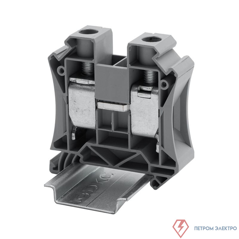 Клемма проходная винтовой зажим; 2 точки подключения; 35кв.мм сер. DKC TUR-35R