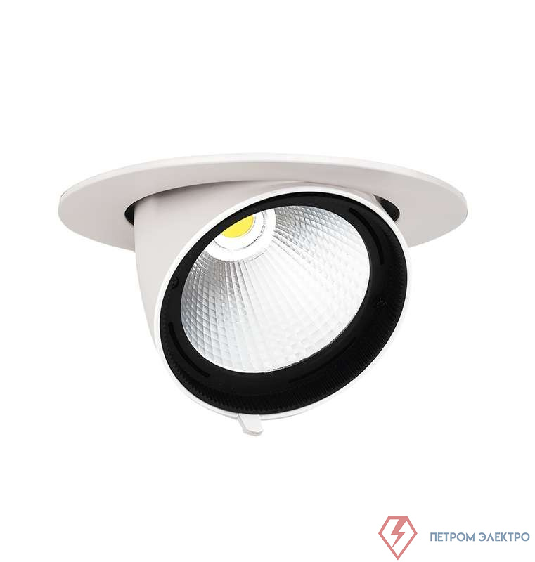 Светильник светодиодный PLED DL4 WH Downlight 40Вт 4000К IP40 24град. ДВО встраив. поворотн. Pro+ JazzWay 5021921