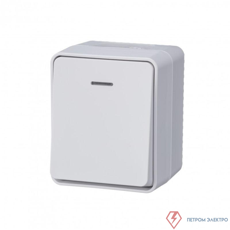 Выключатель 1-кл. ОП AtlasDesign PROFI IP54 10AX с подсветкой бел. SE ATN540113