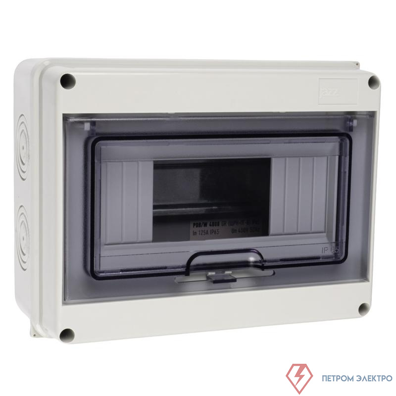 Бокс модульный накладной PDB/W 4008 GR (ЩРН-ПГ- 8) IP65 пластик. Pro JazzWay 5072060