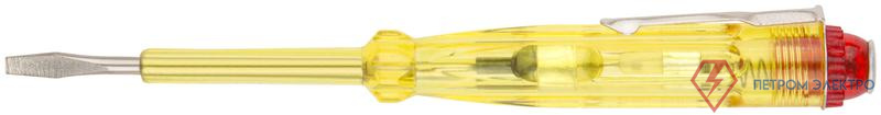 Отвертка индикаторная 100-500В 140мм желт. ручка КУРС 56501