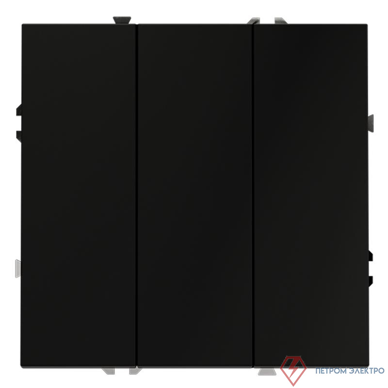 Выключатель 3-кл. СП S70 10А механизм черн. матов. Voltum VLS030108