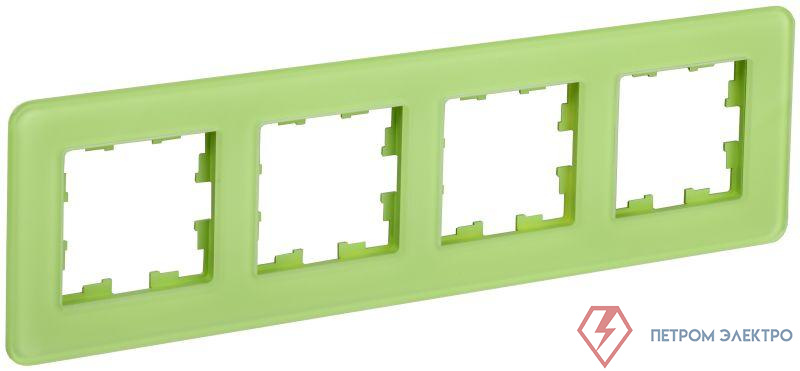 Рамка 4-м BRITE РУ-4-2-Бр стекло эко грин RE IEK BR-M42-G-41-K06