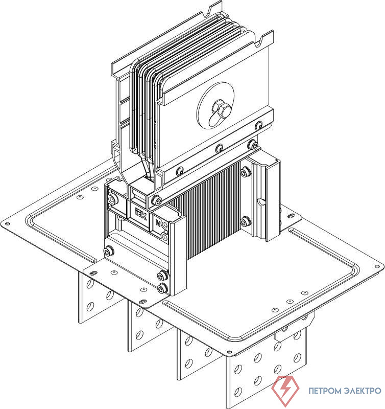 Секция фланцевая Тип2 630А Al 3L+N+PER НК IP55 тран. IEK LB-0630A4-25-F-F2