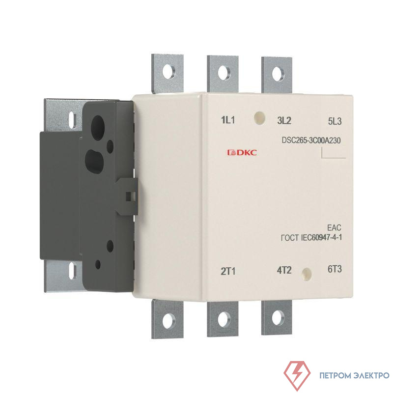 Контактор магнитный DSC265-3C00A230 265А 130кВт (AC3) 220В AC DKC DSC265-3C00A230