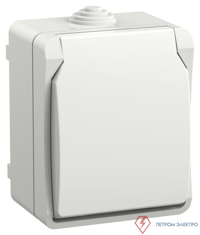Розетка ОП Форс РСб20-3-ФБ 16А IP54 с заземл. защ. шторки бел. IEK ERS12-K01-16-54-DC