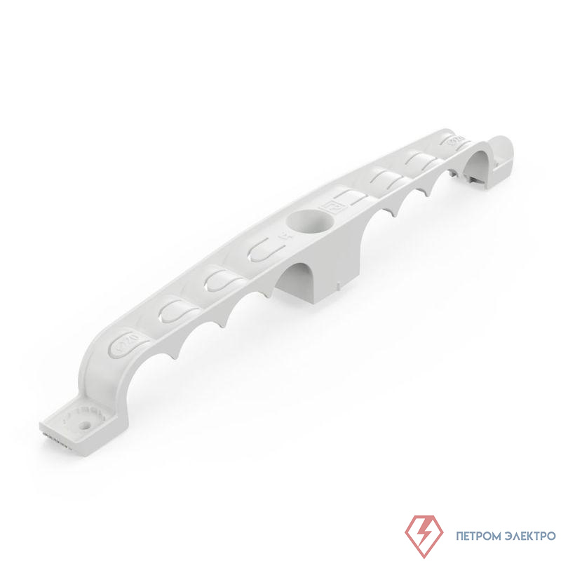 Держатель труб d20мм для прямого монтажа двусторон. на 8 мест сер. (уп.20шт) Промрукав PR13.03293