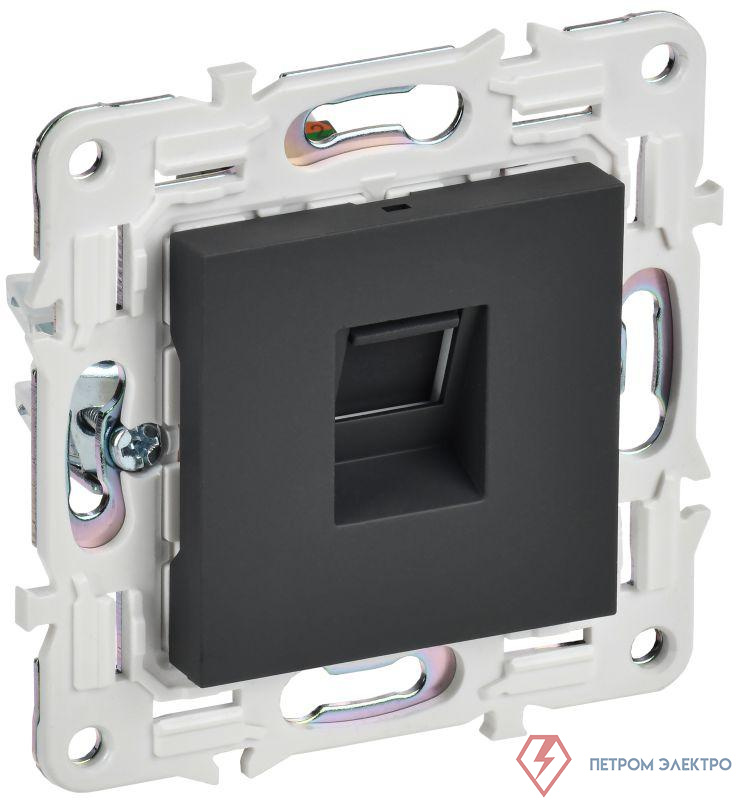 Розетка компьютерная RJ45 кат.5E SKANDY SK-K01G графит IEK SK-K10-1-K53