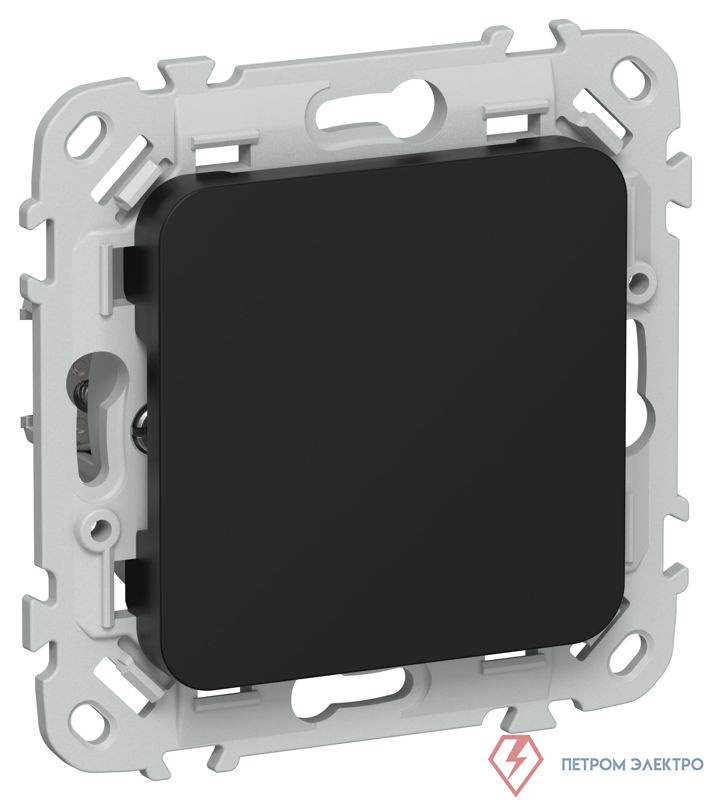 Заглушка СП FLITE ЗГ-ФлЧ с суппортом механизм черн. IEK FI-PL10-K02