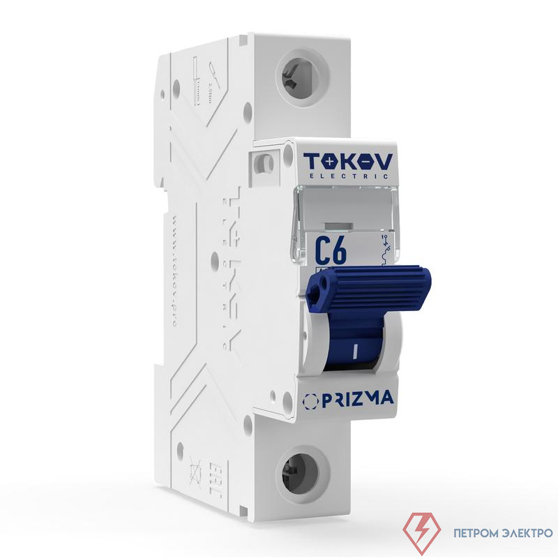 Выключатель автоматический модульный 1п C 6А 4.5кА PRIZMA TOKOV ELECTRIC TKE-PZ45-MCBI-1-6-C