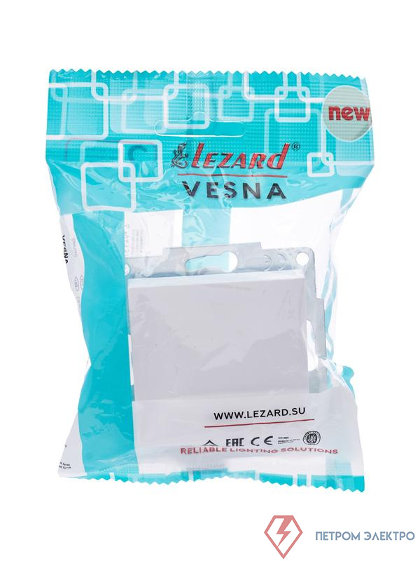 Выключатель 1-кл. 1п СП Vesna 10А IP20 с индикацией механизм бел. LEZARD 742-0288-111