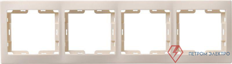 Рамка 4-м КВАРТА РГ-4-ККм горизонт. крем. GENERICA EMK40-K33-DM