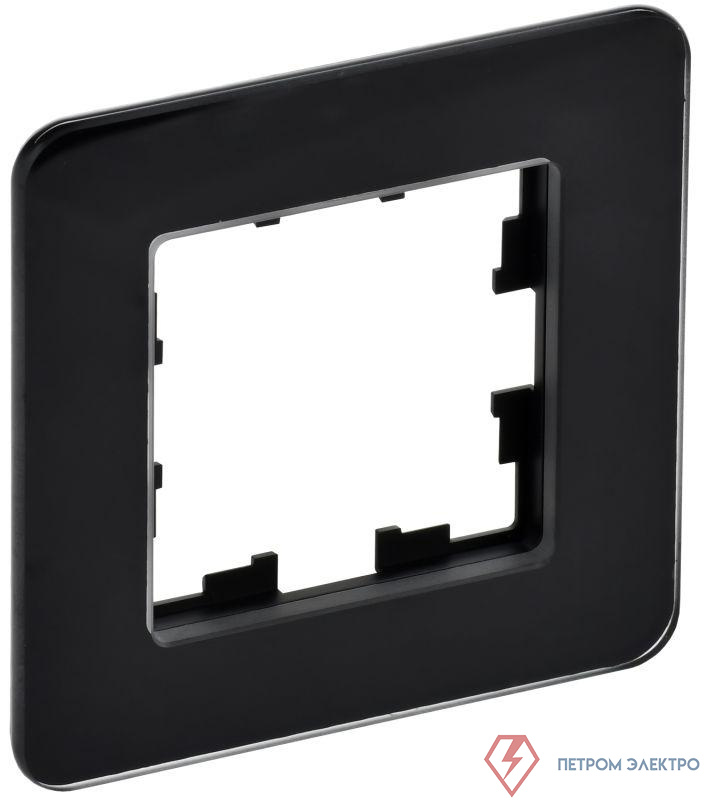 Рамка 1-м BRITE РУ-1-2-Бр стекло черн. RE IEK BR-M12-G-41-K02 0