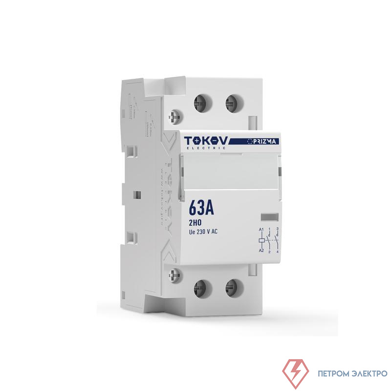 Контактор модульный 36мм 63А 230В АС 2НО PRIZMA TOKOV ELECTRIC TKE-PZ-MC-2-63-230-20