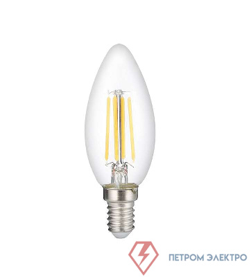 Лампа светодиодная филаментная PLED OMNI 8Вт C35 3000К тепл. бел. E14 230В/50Гц CL JazzWay 5020696 0