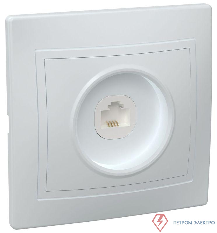 Розетка телефонная 1-м СП Кварта РТ10-КБ IP20 бел. GENERICA ETK10-K01-DM