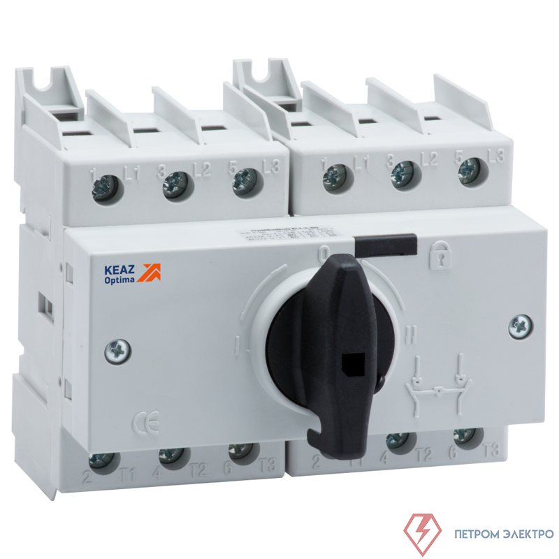 Выключатель-разъединитель реверсивный 3п 100А OptiSwitch DI-100-3C КЭАЗ 332083