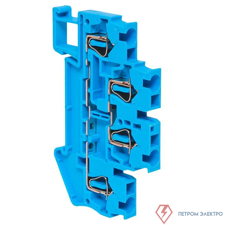 Колодка клеммная ST-2.5 24А пружинная двойная син. EKF plc-st-2.5-4-2-blue