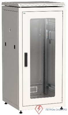 Шкаф сетевой 19дюйм LINEA N 28U 600х800мм стекл. передн. дверь сер. ITK LN35-28U68-G