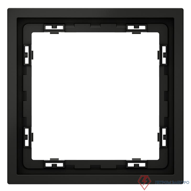 Рамка 1-м S70 пластик. черн. матов. Voltum VLS100108