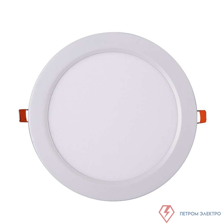 Светильник светодиодный PPL-R 18Вт 6500К IP40 d220мм кругл. ультратонкий встраив. WH ДВО JazzWay 5009721A