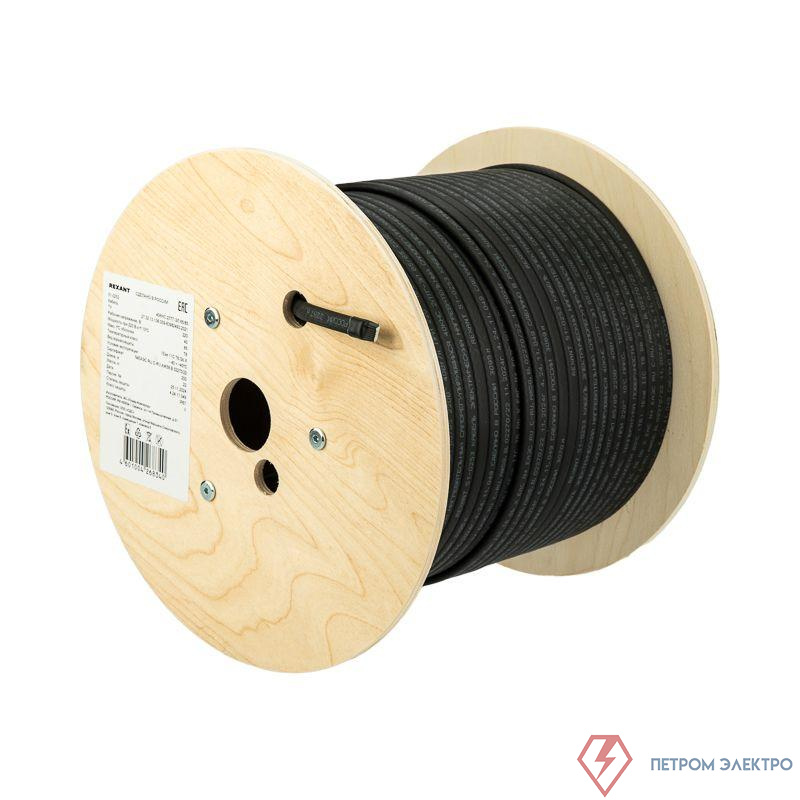 Кабель греющий саморег. 40КНС 2ЛТГ-ЭЛ-65/85 экранир. взрывозащ. Ex UV 40Вт/м 200м Rexant 51-0253
