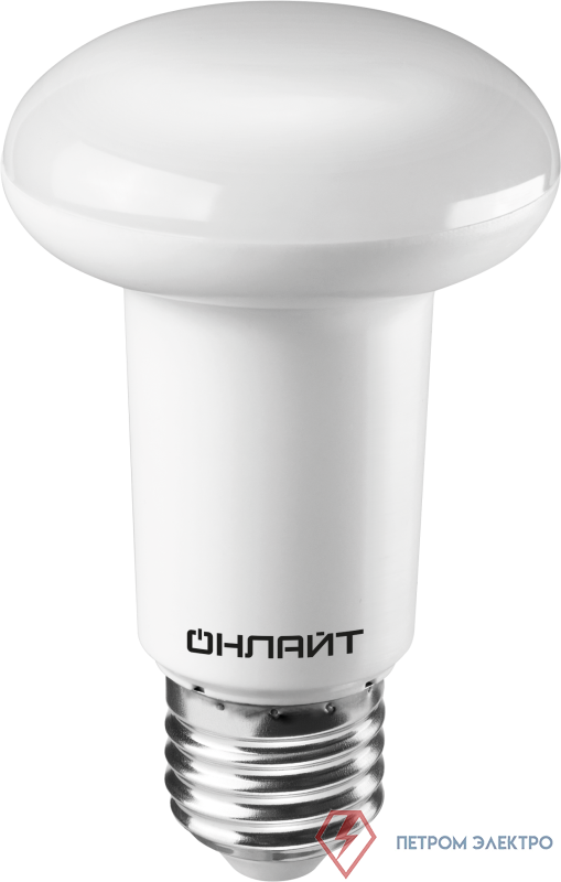 Лампа светодиодная 61 143 OLL-R63-8-230-6.5K-E27 8Вт 6500К холод. бел. E27 800лм 176-264В ОНЛАЙТ 61143