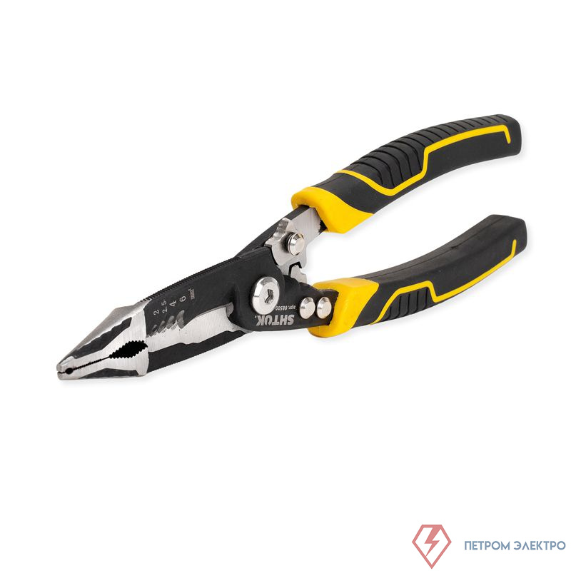Клещи электромонтажные многофункциональные 6-в-1 210мм (08500) SHTOK 376308