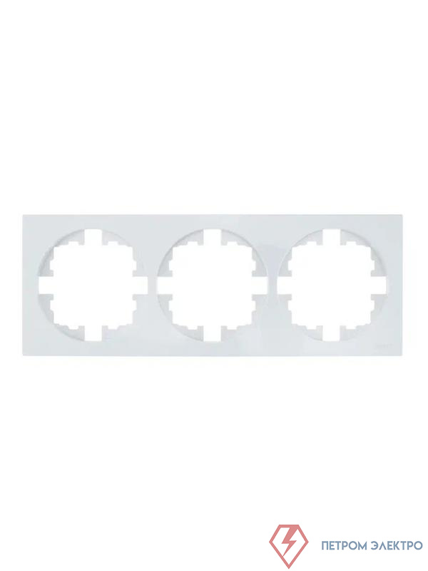 Рамка 3-м OSEN горизонт. квадрат бел. LEZARD 743-0200-148