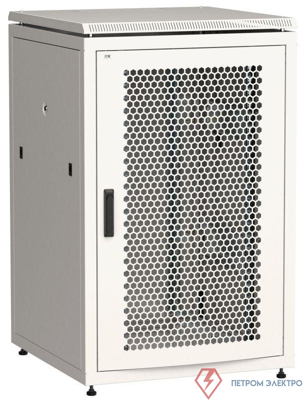 Шкаф сетевой LINEA N 24U 800х800мм перфорир. передн. дверь; задн. метал. сер. ITK LN35-24U88-PM