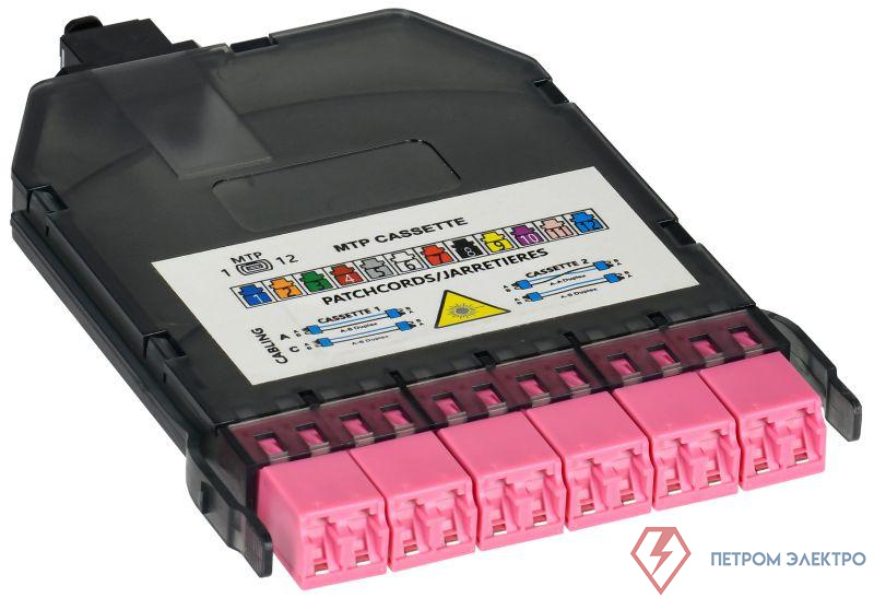 Кассета для кросса высокой плотности OM4 MTPf 6хLC-duplex (12 ОВ) ITK FCPH-5004-MTPF-012LCD