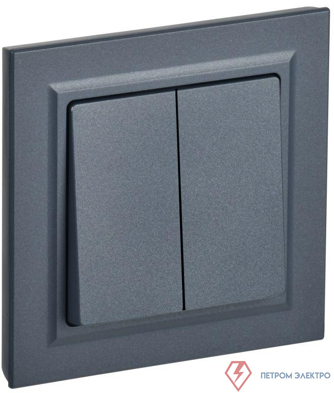 Выключатель 2-кл. СП BRITE ВСР10-2-0-БрМ 10А в сборе маренго IEK BR-V20-0-10-K35-F
