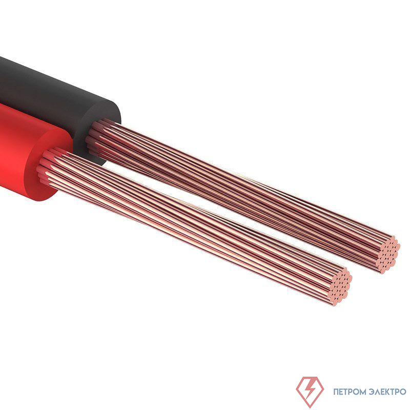 Кабель Stereo 2х0.35 красн./черн. 100м (м) Rexant 01-6102-3
