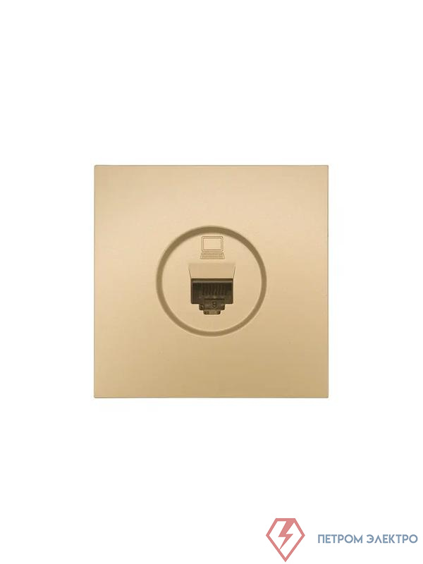 Розетка компьютерная 1-м СП ZIMA IP20 механизм зол. LEZARD 704-3688-139