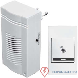 Звонок беспроводной Комфорт 32 мелодии 100м блок звонка вставляется в электрич. розетку 220В МОНОМАХ КМ-01С