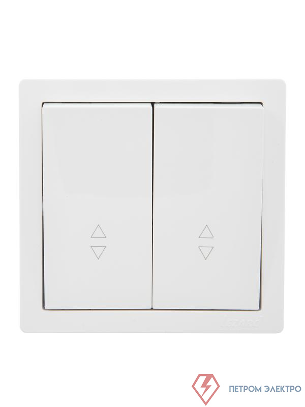 Выключатель проходной 2-кл. ОП LETO бел. LEZARD 752-0200-106